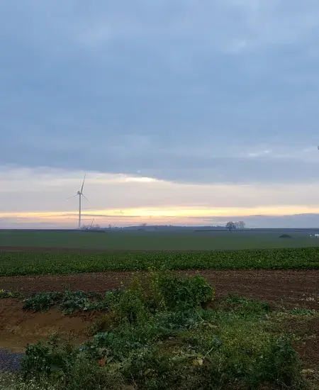 Parc éolien de Chemin de Grès exploité par Boralex dans le nord de la France