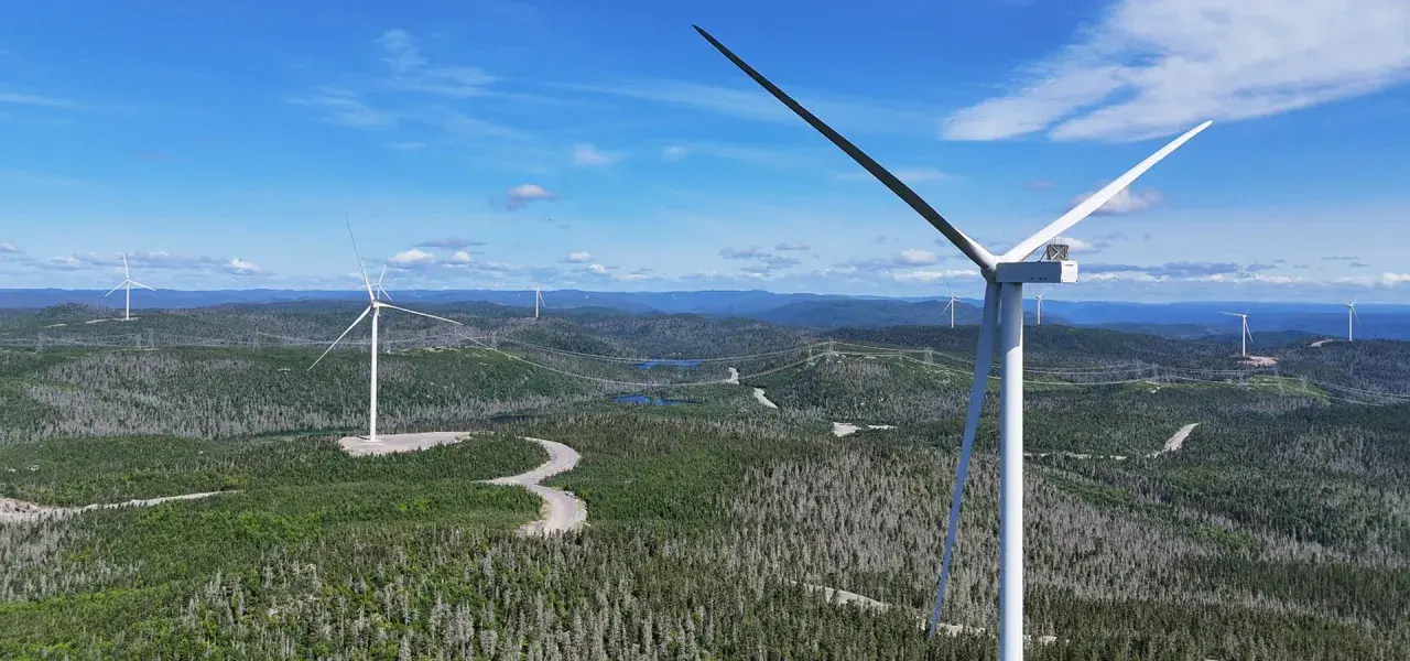 Vue aérienne du parc éolien Apuiat