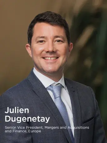 Julien Dugenetay VP Merger and acquisition and finance